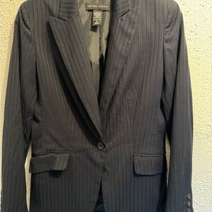 New York & Co- Navy Blue Pinstripe Suit-Size 4